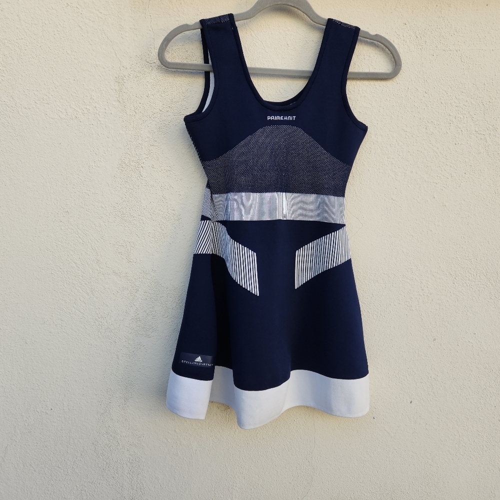 Adidas x Stella McCartney Court Clubhouse Prime Knit Tennis Dress Night Indigo - Picture 5 of 13